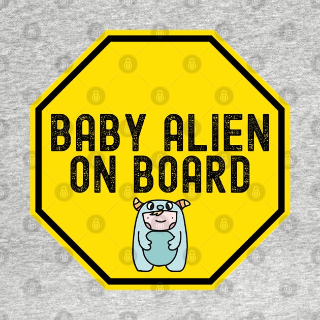 Funny Baby alien on board by DacDibac